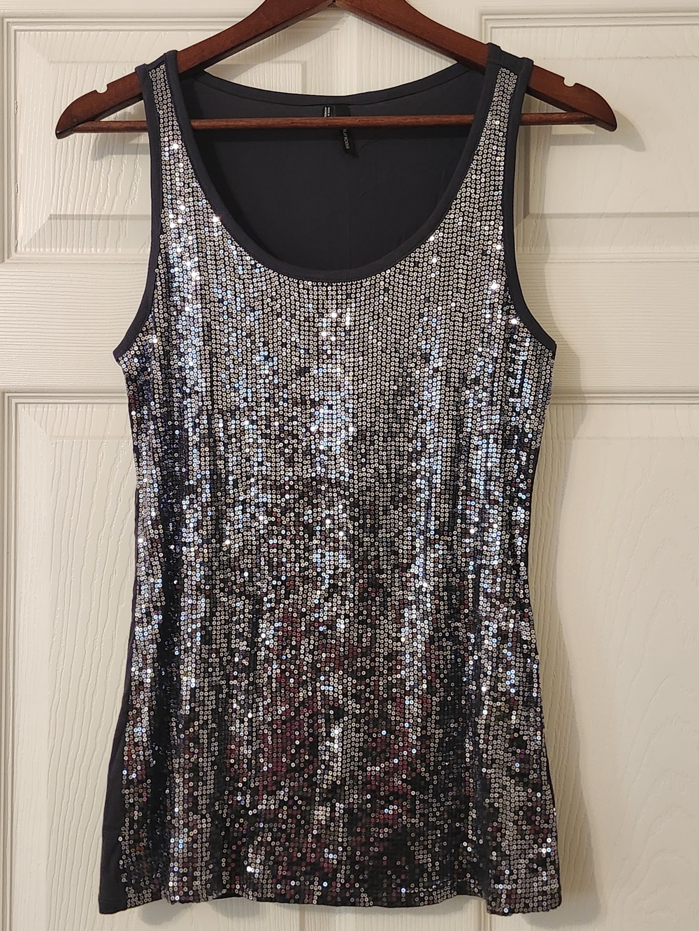 Maurices Silver Sequin Tank Top
